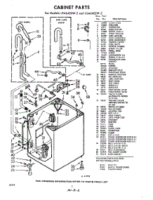 02 - Cabinet parts for Whirlpool Washer LXA6400W2 / from AppliancePartsPros.com