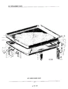 17 - Lid And Hinge parts for Kitchenaid Dishwasher KDW7 / from AppliancePartsPros.com