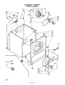 04 - Cabinet parts for Whirlpool Dryer LHE6400W1 / from AppliancePartsPros.com