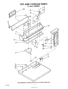 06 - Top And Console parts for Whirlpool Dryer LHE6400W1 / from AppliancePartsPros.com