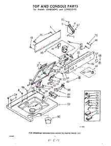 04 - Top And Console parts for Whirlpool Washer LDA8000W0 / from AppliancePartsPros.com