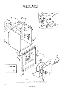 02 - Cabinet parts for Whirlpool Dryer LFE5530W0 / from AppliancePartsPros.com