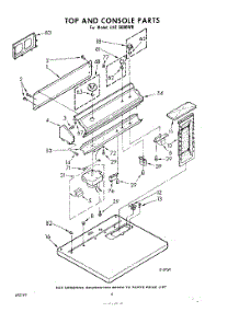 06 - Top And Console parts for Whirlpool Dryer LHE6600W0 / from AppliancePartsPros.com