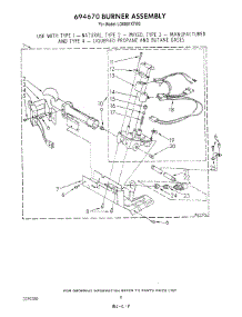 05 - 694670 Burner parts for Whirlpool Dryer LG6881XTN0 / from AppliancePartsPros.com