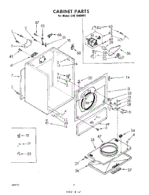 02 - Cabinet parts for Whirlpool Dryer LHE6600W1 / from AppliancePartsPros.com