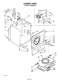 02 - Cabinet parts for Whirlpool Dryer LE6600XKW0 / from AppliancePartsPros.com