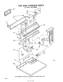 04 - Top And Console parts for Whirlpool Dryer LHE6680W0 / from AppliancePartsPros.com