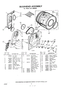 06 - Bulkhead parts for Whirlpool Dryer LHE6680W0 / from AppliancePartsPros.com