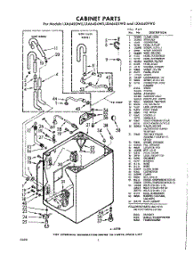 02 - Cabinet parts for Whirlpool Washer LXA6405W0 / from AppliancePartsPros.com