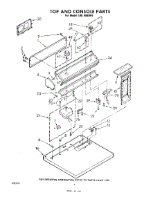 04 - Top And Console parts for Whirlpool Dryer LHE6680W1 / from AppliancePartsPros.com