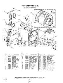 06 - Bulkhead parts for Whirlpool Dryer LG7001XKW0 / from AppliancePartsPros.com