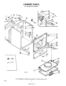 04 - Cabinet parts for Whirlpool Dryer LFE6900W1 / from AppliancePartsPros.com
