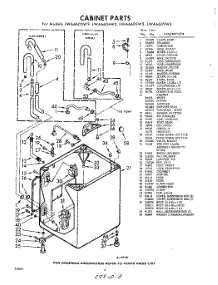 02 - Cabinet parts for Whirlpool Washer LWA6604W3 / from AppliancePartsPros.com