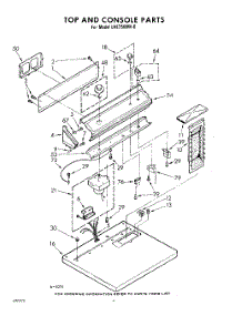 04 - Top And Console parts for Whirlpool Dryer LHE7500W0 / from AppliancePartsPros.com
