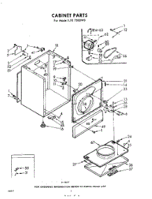02 - Cabinet parts for Whirlpool Dryer LFE7500W0 / from AppliancePartsPros.com