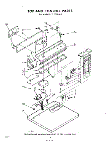 04 - Top And Console parts for Whirlpool Dryer LFE7500W0 / from AppliancePartsPros.com