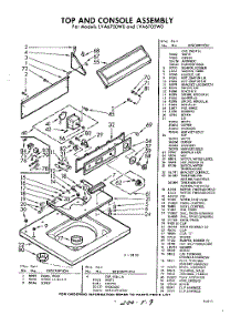 05 - Top And Console parts for Whirlpool Washer LVA6700W0 / from AppliancePartsPros.com