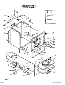 02 - Cabinet parts for Whirlpool Dryer LHE7500W1 / from AppliancePartsPros.com