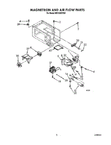 03 - Magnetron And Air Flow parts for Whirlpool Microwave MS1065XYR0 / from AppliancePartsPros.com