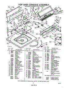 05 - Top And Console parts for Whirlpool Washer LVA6800W0 / from AppliancePartsPros.com