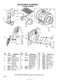 06 - Bulkhead parts for Whirlpool Dryer LHE7800W1 / from AppliancePartsPros.com