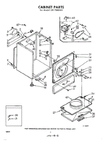 02 - Cabinet parts for Whirlpool Dryer LFE7800W0 / from AppliancePartsPros.com