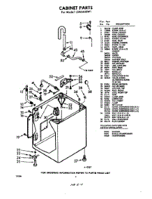 02 - Cabinet parts for Whirlpool Washer LXA6440W1 / from AppliancePartsPros.com