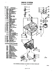 03 - Drive parts for Whirlpool Washer LXA6440W1 / from AppliancePartsPros.com