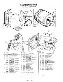 06 - Bulkhead parts for Whirlpool Dryer LFE9800W0 / from AppliancePartsPros.com