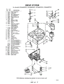 03 - Drive parts for Whirlpool Washer LWA6609W3 / from AppliancePartsPros.com