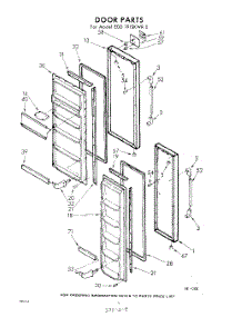 08 - Door parts for Whirlpool Refrigerator EDD191SKWR0 / from AppliancePartsPros.com
