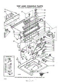 04 - Top And Console parts for Whirlpool Washer LDA9805W3 / from AppliancePartsPros.com
