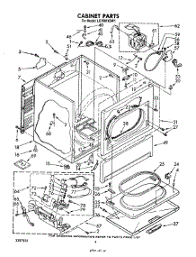 03 - Cabinet parts for Whirlpool Dryer LG7081XSF1 / from AppliancePartsPros.com