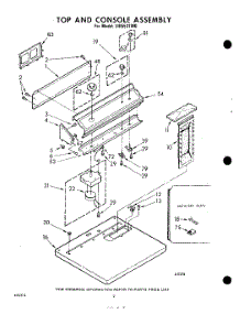 02 - Top And Console parts for Whirlpool Dryer LHI5531W0 / from AppliancePartsPros.com
