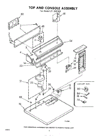 02 - Top And Console parts for Whirlpool Dryer LFI3001W0 / from AppliancePartsPros.com