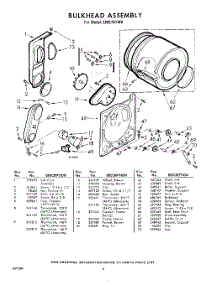 06 - Bulkhead parts for Whirlpool Dryer LHI5701W0 / from AppliancePartsPros.com