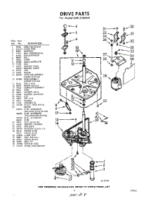 03 - Drive parts for Whirlpool Washer LDB5150W0 / from AppliancePartsPros.com