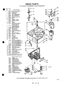 03 - Drive parts for Whirlpool Washer LWA6660W3 / from AppliancePartsPros.com