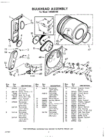 06 - Bulkhead parts for Whirlpool Dryer LHI5801W0 / from AppliancePartsPros.com