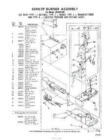 07 - 688639 Burner parts for Whirlpool Dryer LHI5801W0 / from AppliancePartsPros.com