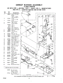 08 - 688637 Burner parts for Whirlpool Dryer LHI5801W0 / from AppliancePartsPros.com