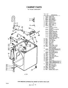 02 - Cabinet parts for Whirlpool Washer LDB5150W1 / from AppliancePartsPros.com