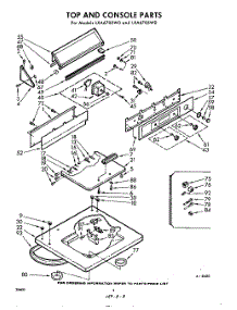 04 - Top And Console parts for Whirlpool Washer LXA6700W0 / from AppliancePartsPros.com