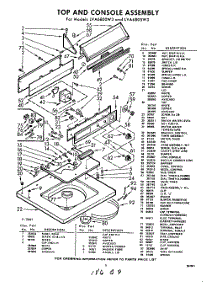 05 - Top And Console parts for Whirlpool Washer LVA6805W3 / from AppliancePartsPros.com
