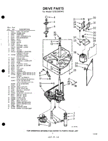 03 - Drive parts for Whirlpool Washer LDB5300W0 / from AppliancePartsPros.com