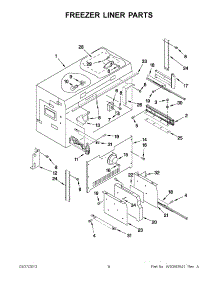 04 - Freezer Liner Parts parts for Kitchenaid Refrigerator KBLO36FTX07 / from AppliancePartsPros.com