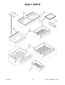 05 - Shelf Parts parts for Kitchenaid Refrigerator KBLO36FTX07 / from AppliancePartsPros.com