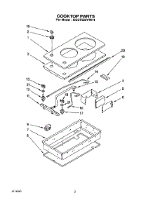 02 - Section parts for Kitchenaid Cooktop KGCT025YAL1 / from AppliancePartsPros.com