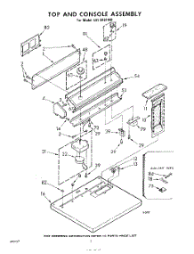 02 - Top And Console parts for Whirlpool Dryer LHI6401W0 / from AppliancePartsPros.com