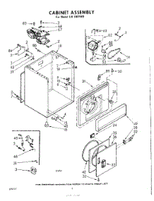 04 - Cabinet parts for Whirlpool Dryer LHI6401W0 / from AppliancePartsPros.com